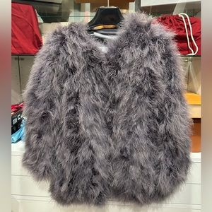 Ostrich feather jacket for women size M